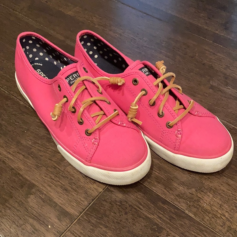 Sperry Bright Pink Sneakers Size 8